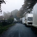 Caroline Fields on set in Emmerdale