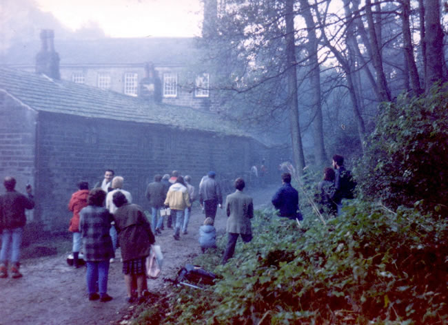 Caroline Fields on set in The Luddites