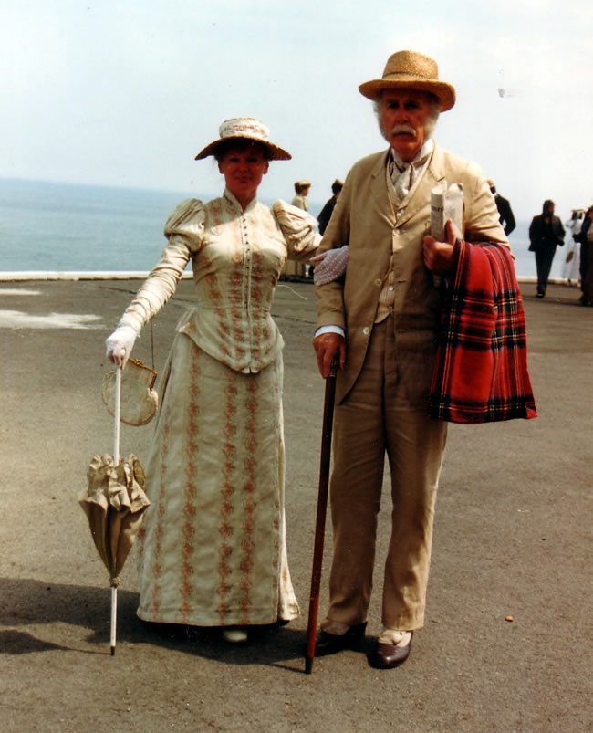 Caroline Fields on set in Return of the Antelope