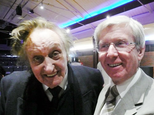 Sir Ken Dodd and Peter Sandeman - past General Manager of The City Varieties Music Hall Theatre in Leeds.