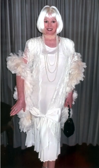 Photograph of Caroline at a 1920's bash