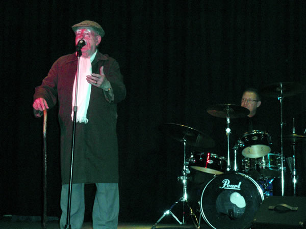 Bobby King on stage with his 'Old Man' routine