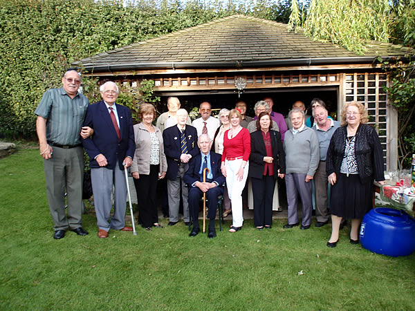 Caroline with members of the Derby British Legion at home