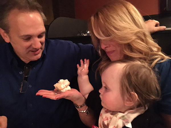 Andrew, Allyson and baby Harvey at Jimmy's doo.